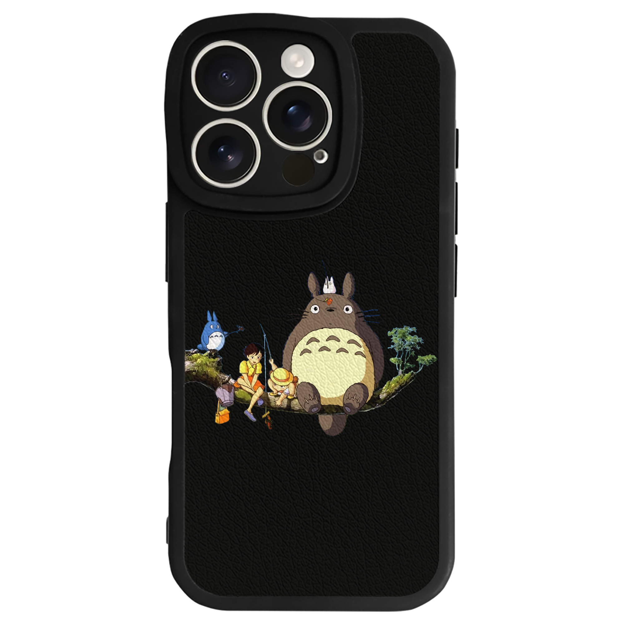（画像用） となりのトトロ 草壁メイ 草壁サツキ My Neighbor Totoro Satsuki Kusakabe Mei Kusakabe 【iPhone 16シリーズ対応】シリコンスマホケース（レザー調） 材質：シリコン